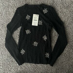 Zara Beaded Mesh Top